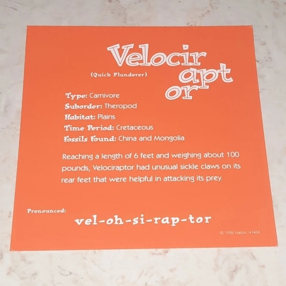 Dig N Dinos Monopoly Junior Board Game Replacement Piece Velociraptor Dinosaur - Picture 2 of 3